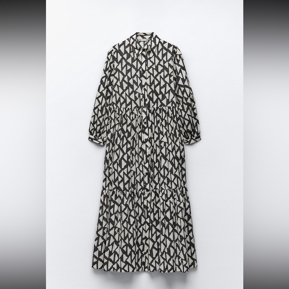 Zara long print dress